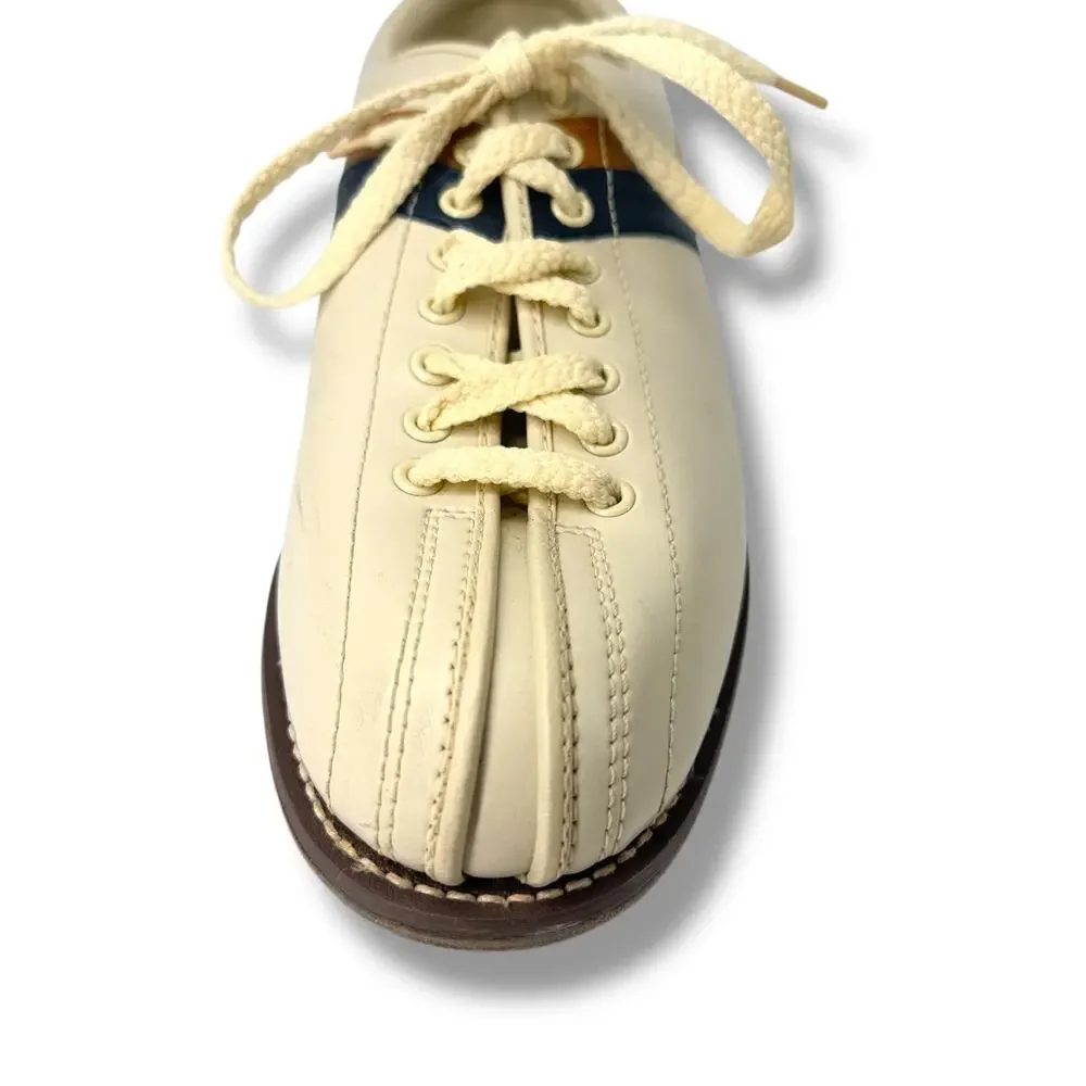 Vintage Striker Split Toe Bone Bowling Shoes Mens Size 9.5 Rockabilly Steampunk